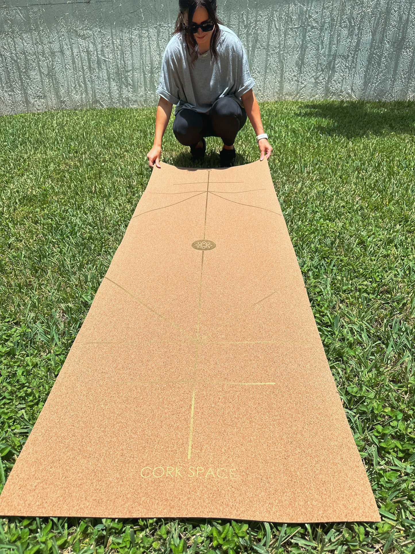 Pro Golden Align Cork Yoga Mat