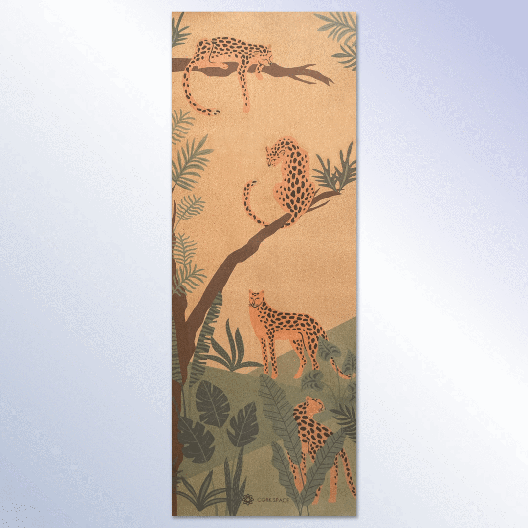 Kids Leopard Cork Yoga Mat